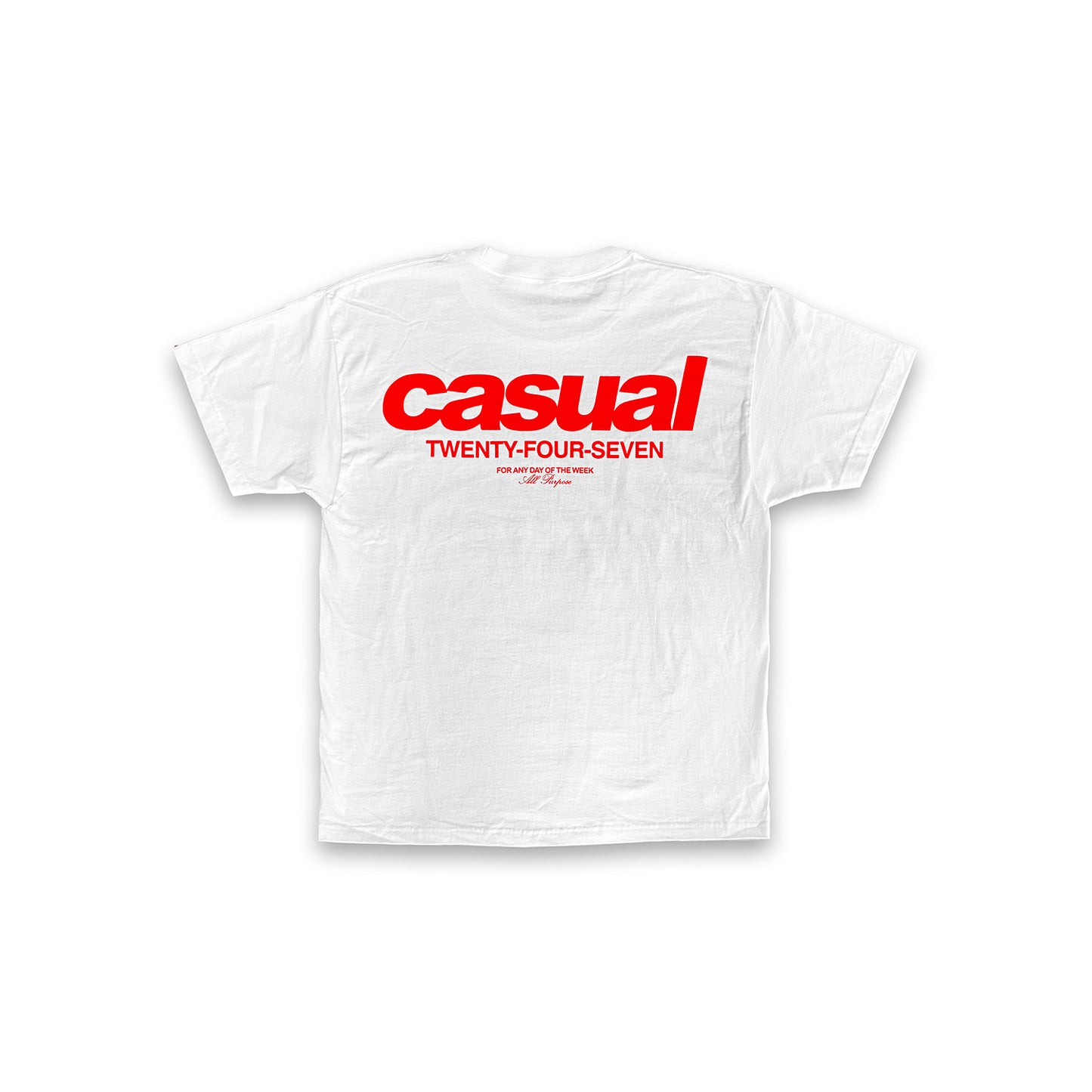Red on White Tee