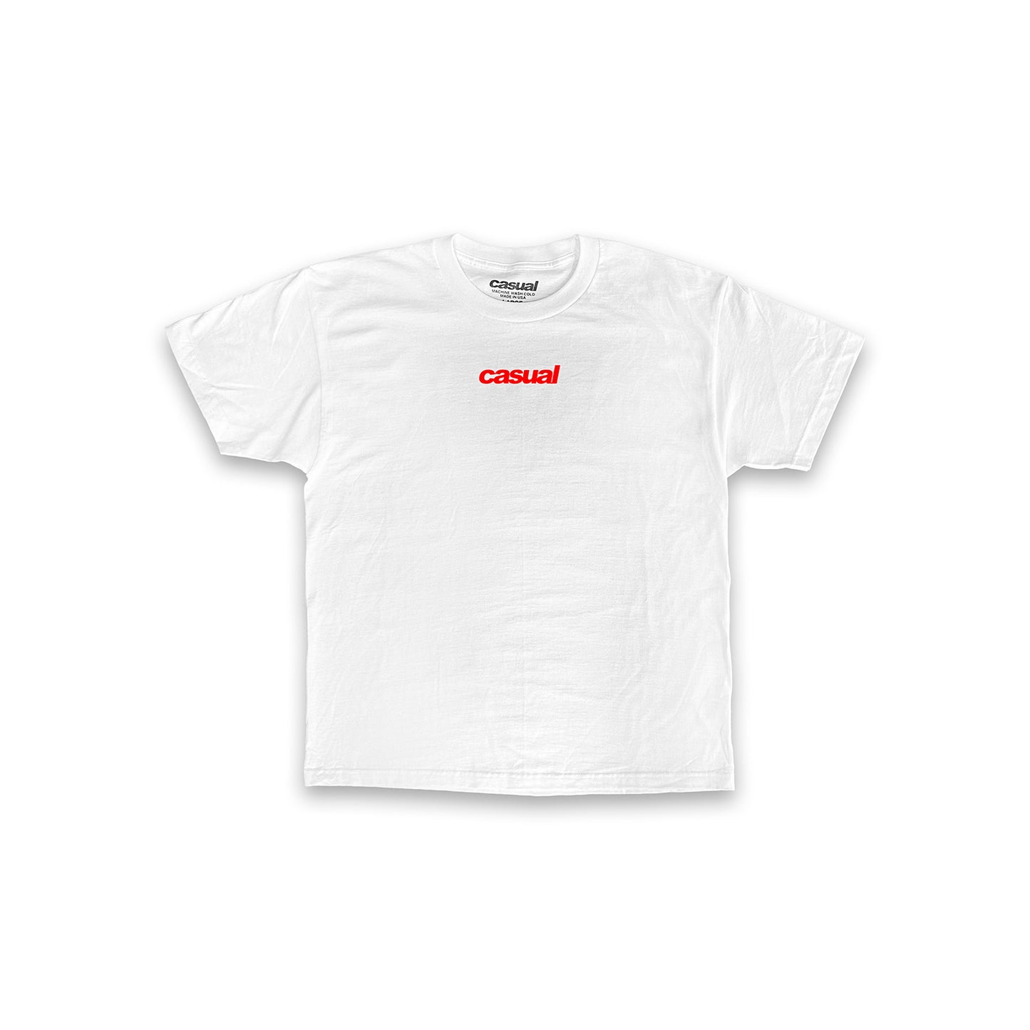 Red on White Tee