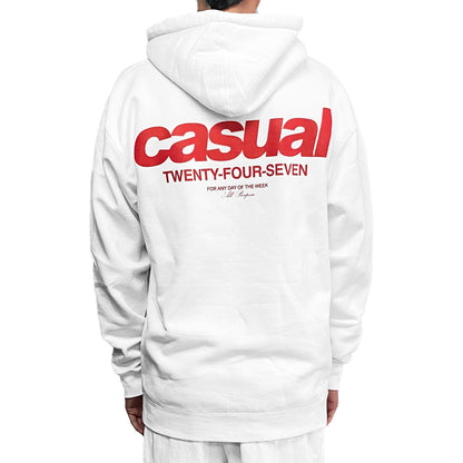 Red on White Hoodie