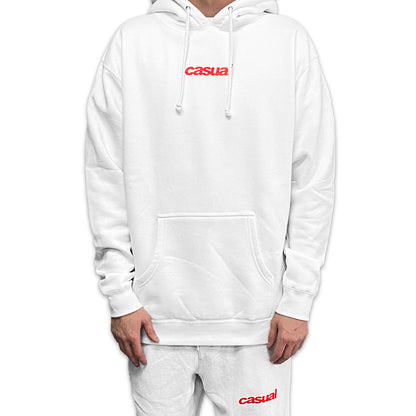 Red on White Hoodie