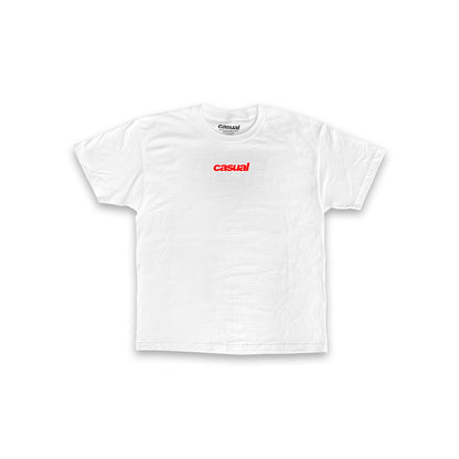 Red on White Tee