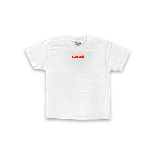 Red on White Tee